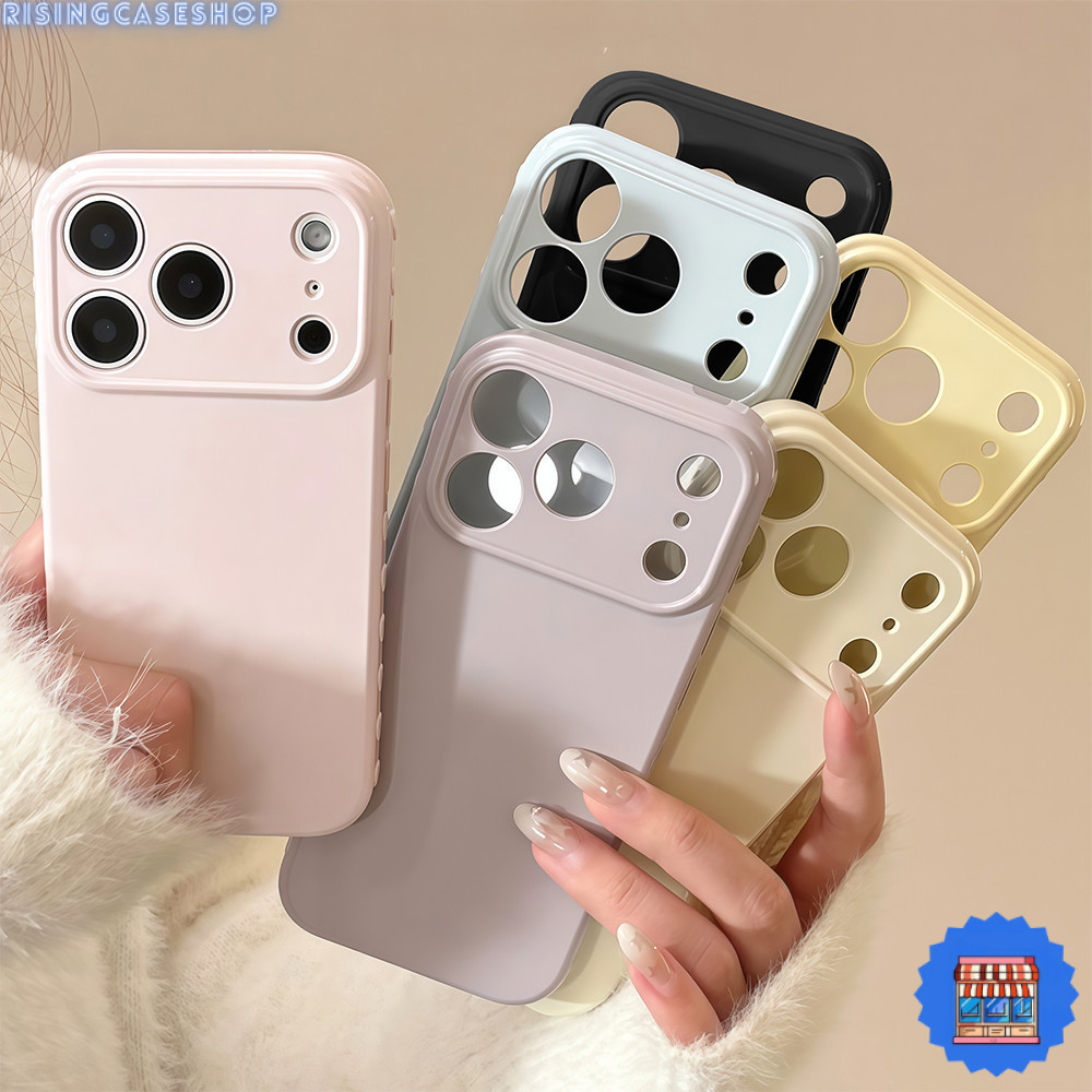 เคสสำหรับไอโฟน14 ส่งในพื้นที่ สไตล์อินไฮโซ เคสนิ่มขอบรูปหัวใจ For IPhone17 13Pro 16 14 15 PLUS 11 12PROMAX 7/8 SE2 XS XR
