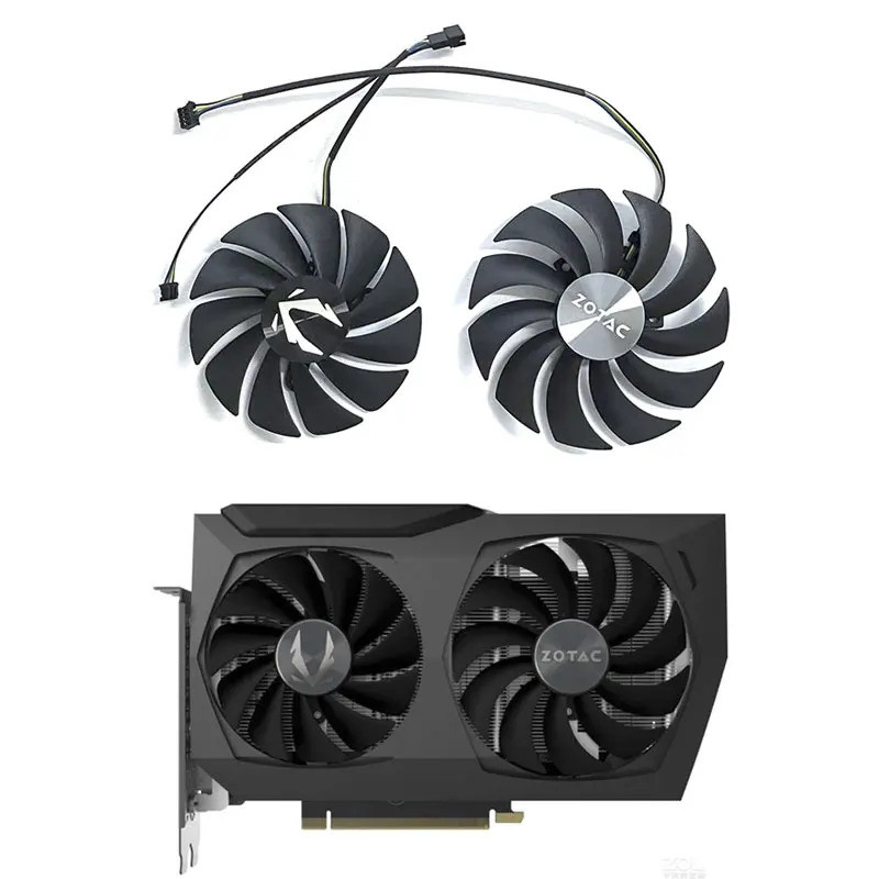 ใหม่ 89 มม.100 มม.GA8S2U GA92S2U CF1010U12S CF9015H12S GPU พัดลม 4PIN สําหรับ ZOTAC RTX 3070 3070TI 