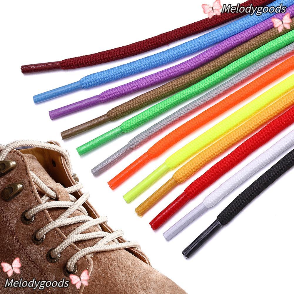 สายเชือกรองเท้า MELODG ขนาด 4 มม., สีหลากหลาย, ทำจากเส้นใยโพลีเอสเตอร์ ความยาว 120 และ 140 ซม., เหมาะสำหรับงานและสไตล์คลาสสิก