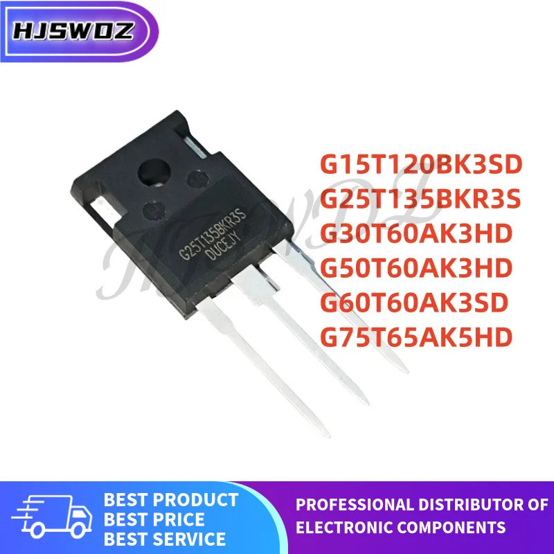 5 ชิ้น G25T135BKR3S G75T65AK5HD G15T120BK3SD G30T60AK3HD G50T60AK3HD G60T60AK3SD TO-247 IGBT RI4Z ชิ