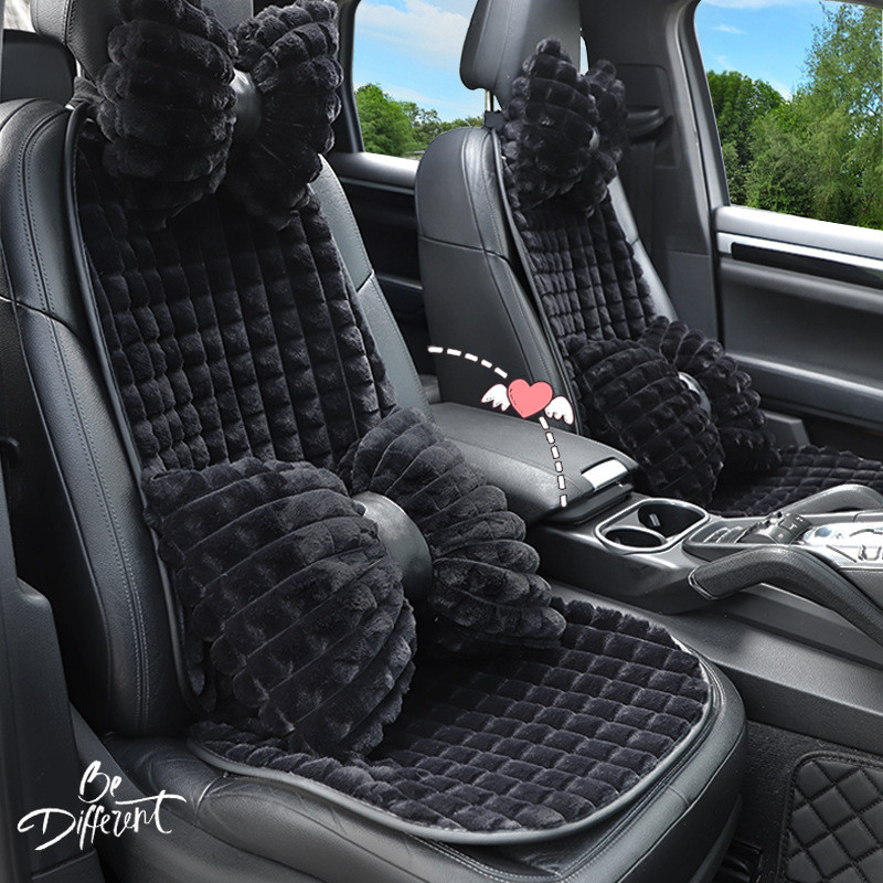 Plush Fleece Car Seat High-Grade Four Seasons Universal Car Seat Cushion Comfortable Thickened Fleec