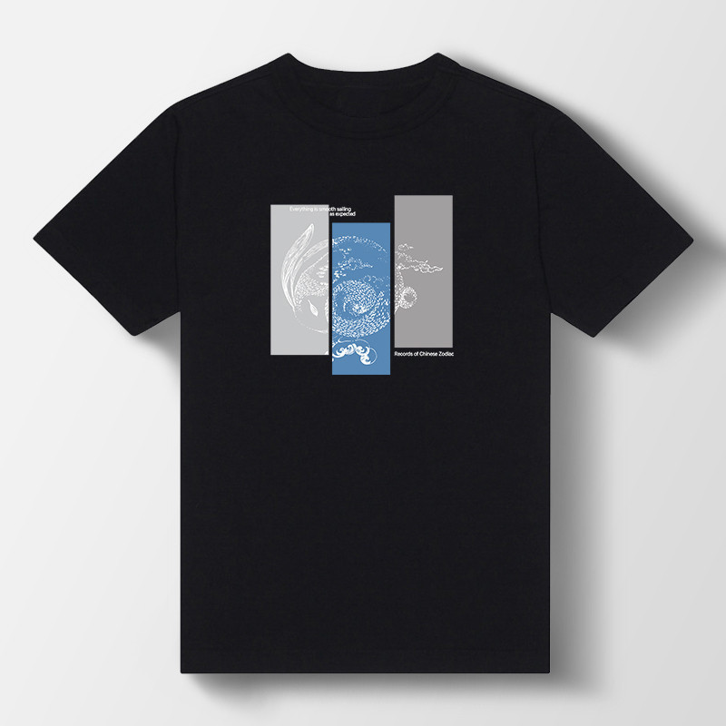 HLA Factory Outlet Zodiac Rabbit Graphic Unisex เสื้อยืดผ้าฝ้ายแท้ 100% | เสื้อแขนสั้นคุณภาพสูง Baju