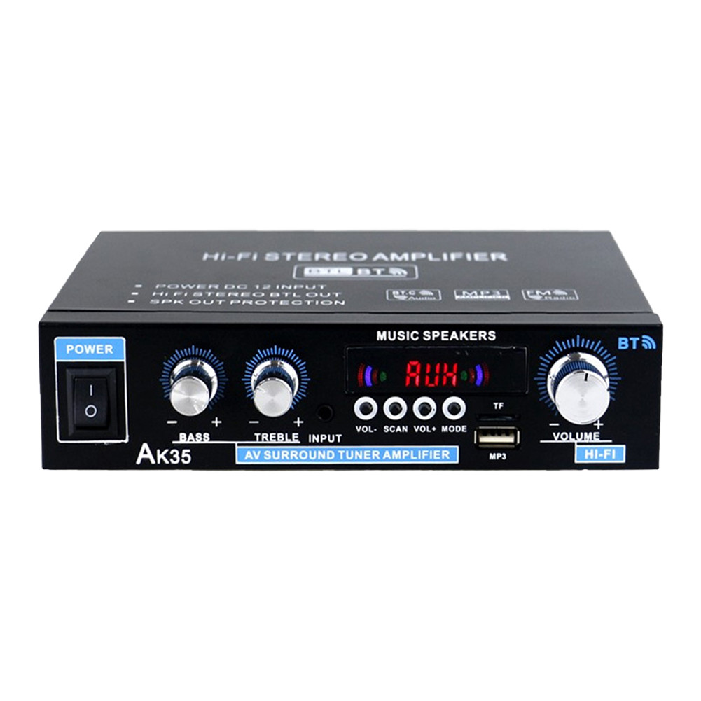 เครื่องขยายเสียงไร้สาย 12โวลต์/110-240โวลต์ ที่รองรับบลูทูธพร้อมรีโมทคอนโทรล
