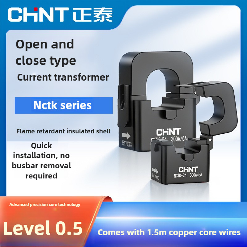 CHNT CHINT NCTK CT NCTK-24 NCTK-36 50MM 36MM 24MM Micro Split Core Current Transformer Sensor AC เปิดประเภท Clamp ความถี่สูงแหล่งจ่ายไฟ