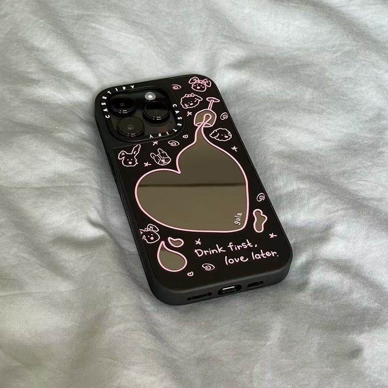 Love Hotel Dog IPHONE16PROMAX Mirror Phone Case 15/14/13 Influencer 12/11 อินเทรนด์ XS/8P