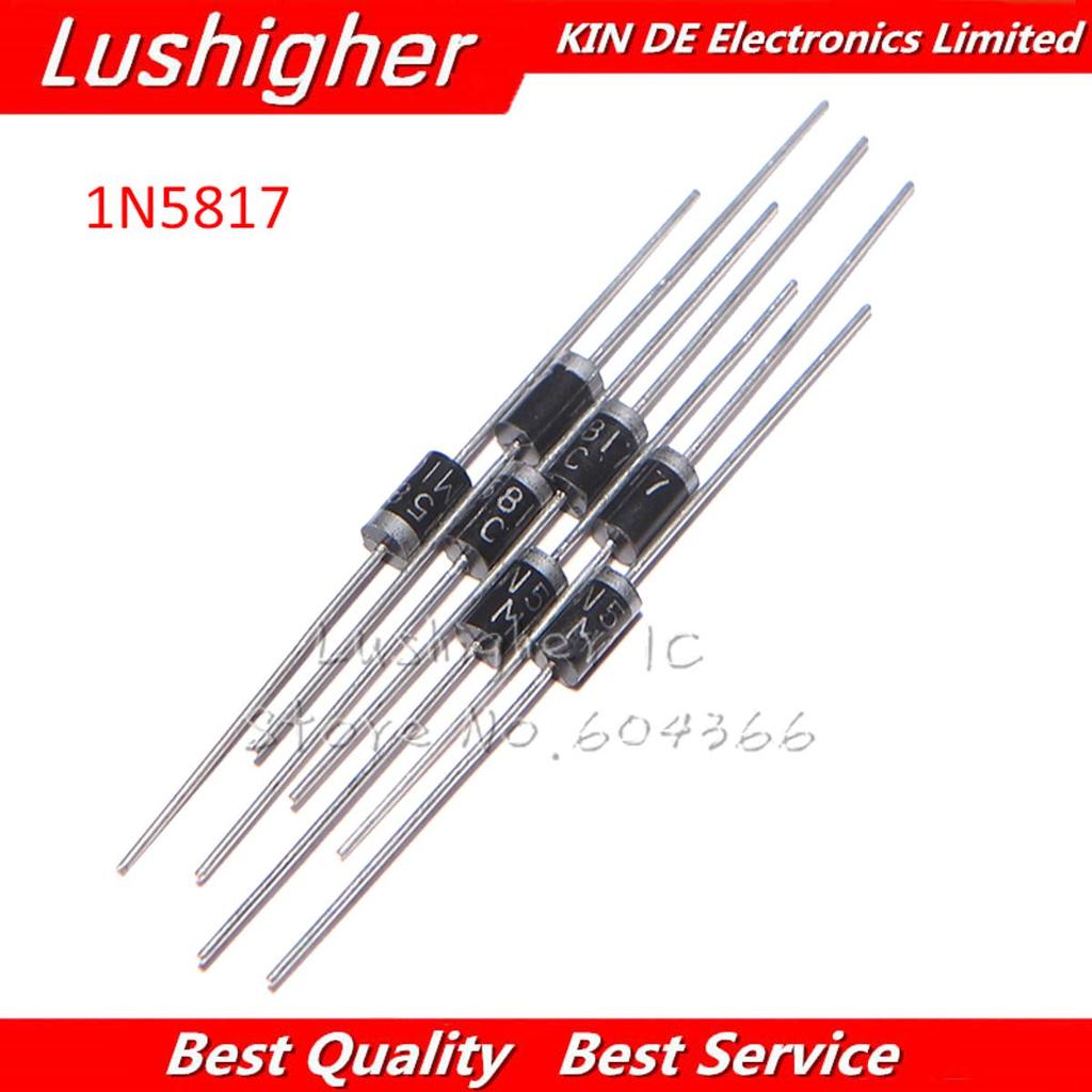 100 ชิ้น IN5817 DO-41 1A 20V Shoteki ไดโอด 1N5817