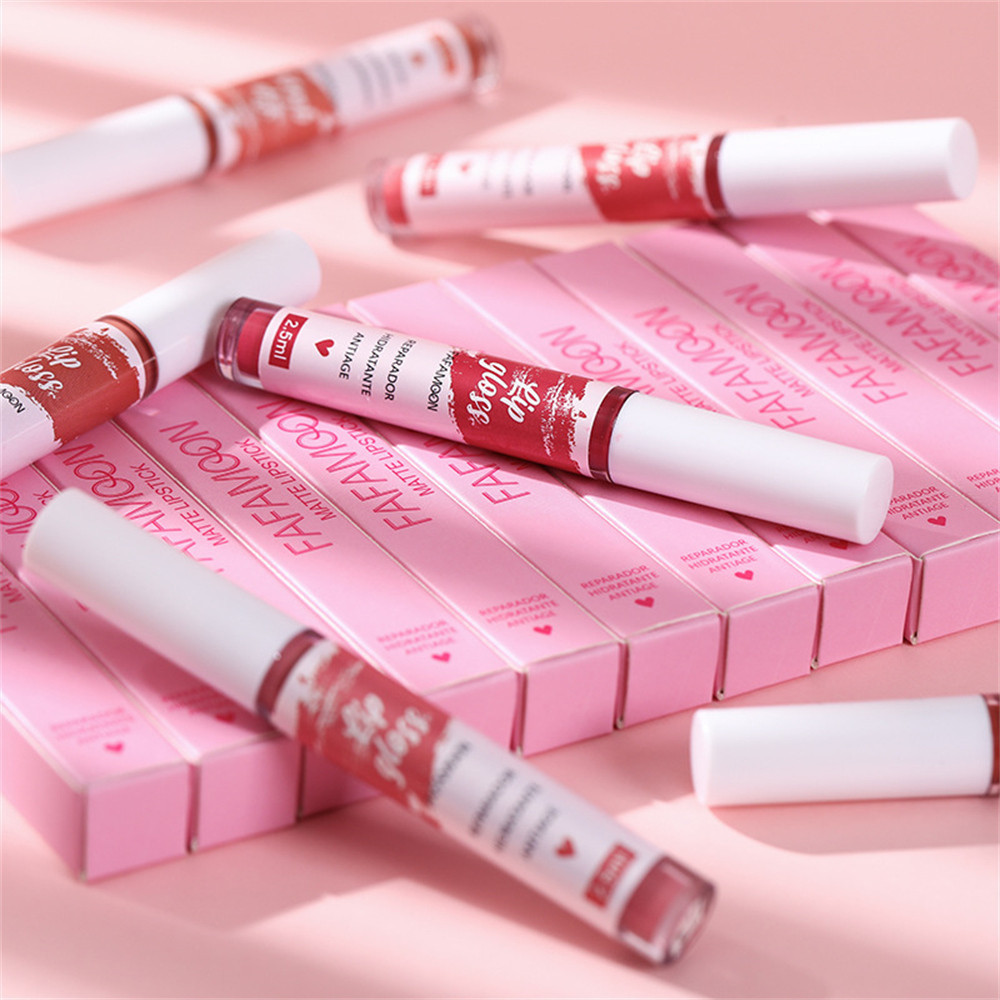 JIANGZHIB ท้องถิ่นสต็อกPhosor Pink Liquid ลิปสติก Matte Fog Surface ติดทนนานกันน้ํา Non-fading Lip G