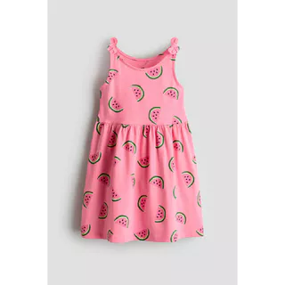 H&M(เอชแอนด์เอ็ม) เดรสผ้าฝ้ายพิมพ์ลาย เด็กหญิง 1348437_1
