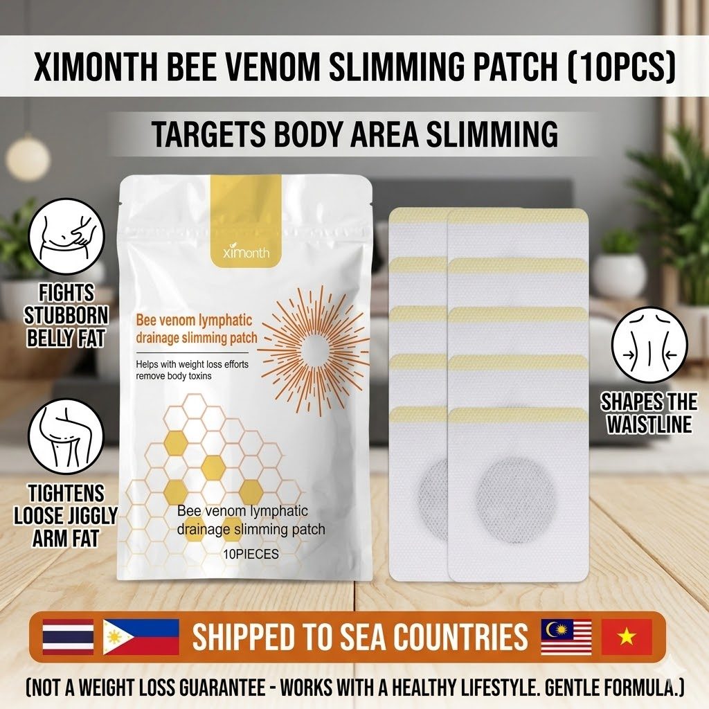 Ximonth Bee Venom Body Firming Patch Herbal Care ลด Bloated Look Tummy & Arm Sticker