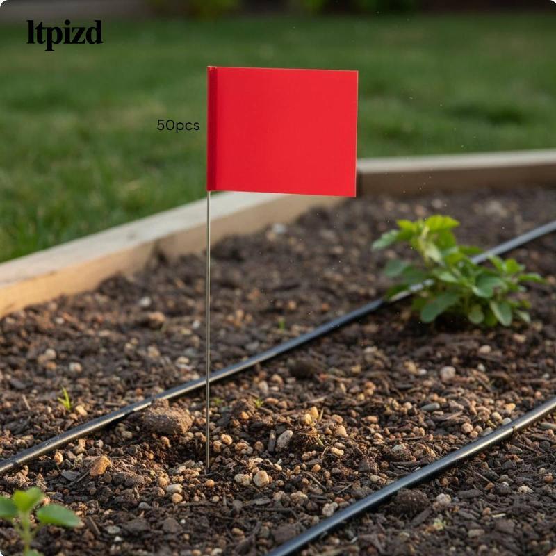 Garende Weatherproof Marking Flags Pole Mount Field Banner Flag สําหรับภูมิทัศน์ Garden Flag Pole แล