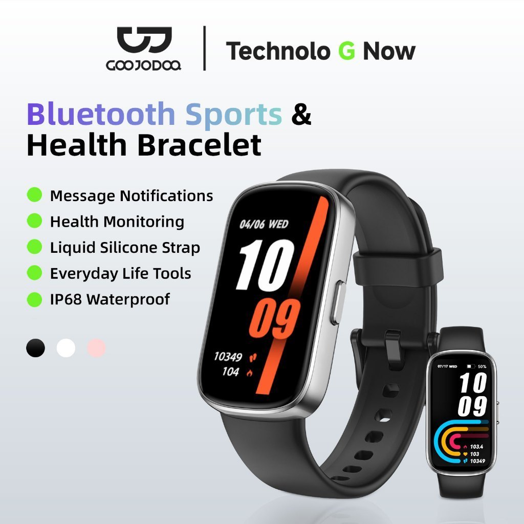 GOOJODOQ IP68 Smart Watch Waterproof Bluetooth Call Health Monitor Fitness Tracker Long Battery