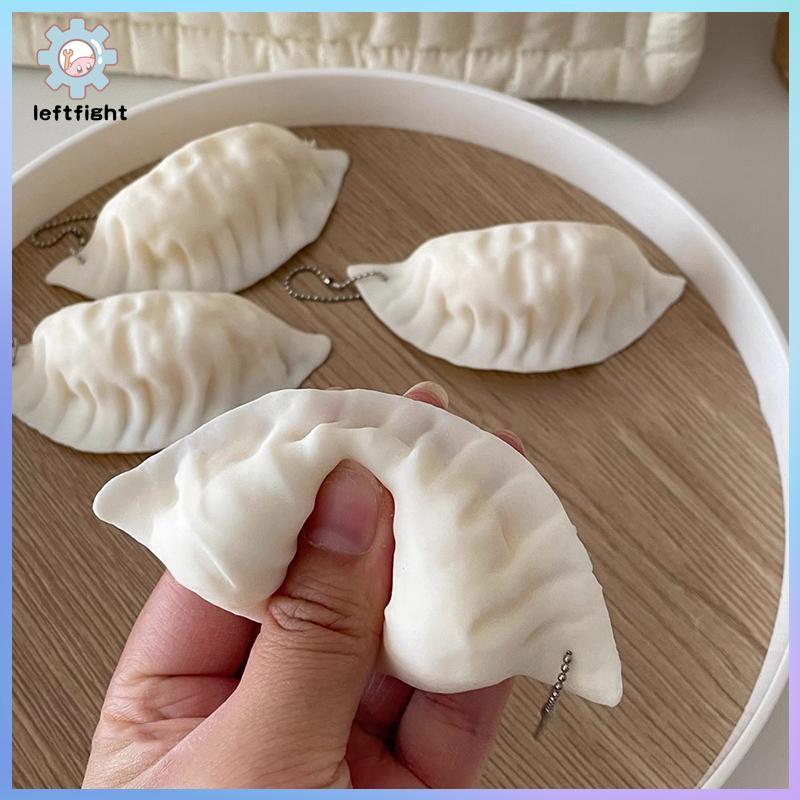 ซ้าย จําลองเกี๊ยวหดของเล่นพวงกุญแจกระเป๋าจี้น่ารัก Antistress Squishy ความเครียดบรรเทาช้า Rebound ของเล่น GHT