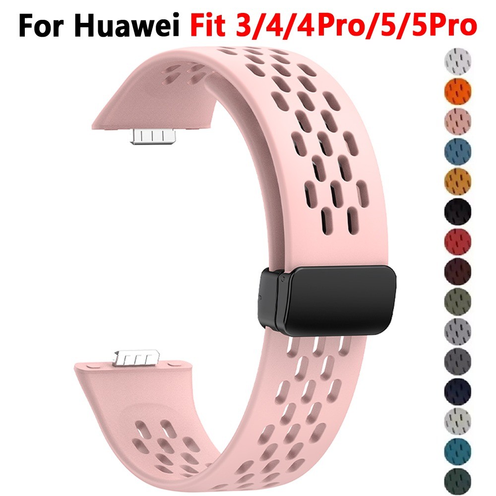สายซิลิโคนสําหรับ Huawei Watch Fit 5/5Pro/3/4/4Pro ใส่สบาย ระบายอากาศดี