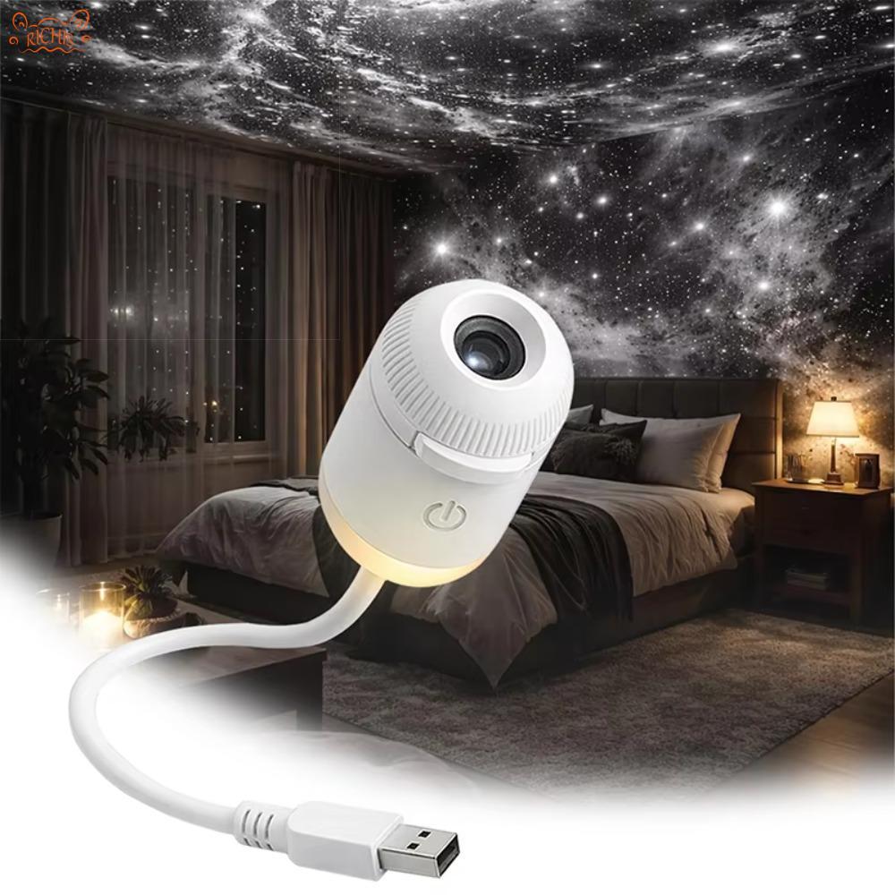 RICHIS Galaxy Star Projector ปรับความสว่างได้ 360° Rotation Starry Sky Projector, การควบคุมแบบสัมผัส