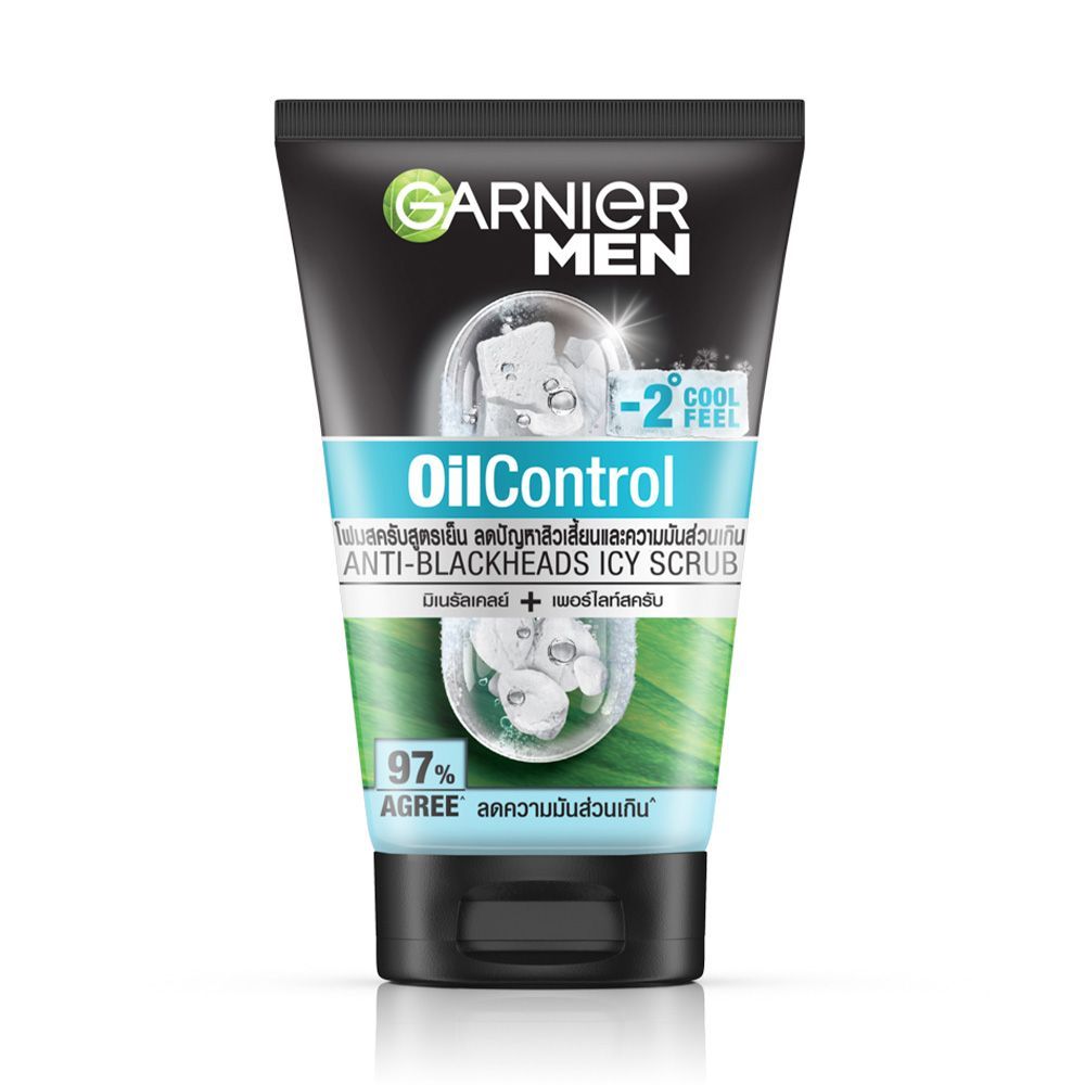 การ์นิเย่เมนTBไลท์ไอซ์ซี่สครับโฟม100 GARNIER MEN TURBOLIGHT ICY SCRUB 100 ML.