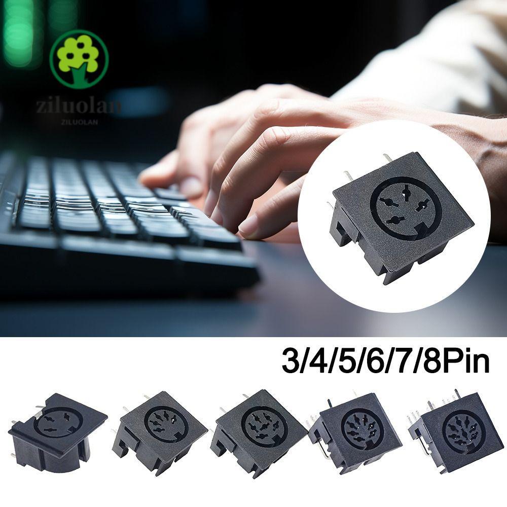 ZILUOLAN DIN หญิงซ็อกเก็ตเชื่อมต่อ, Mini 4 P/5 P/6 P/7 P/8 P PCB แผง Mount DIN มินิแจ็ค, DIN ซ็อกเก็
