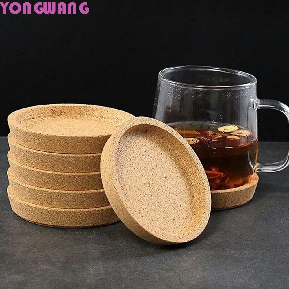 YONGWANG66HR ฉนวนกันความร้อน Pad เบาะ 1/5pcs รอบไม้ลื่นอุปกรณ์เสริม Kitchen Placemat