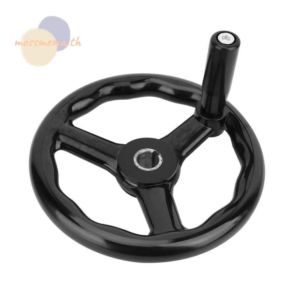 MOSSMEMA แฮนวีลกลึงซี่ 3 อัน, 200mm/7.9in เบกาไลท์สําหรับ|เครื่องมือ EASY TO INSTALL สีดํา สําหรับมิ