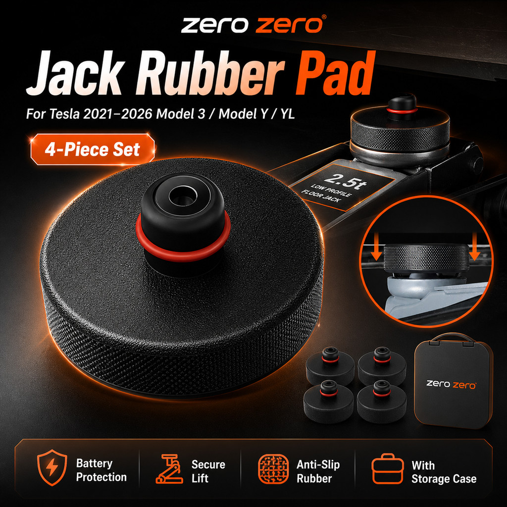 สำหรับ Tesla Model 3/Y/YL 2021-2026 แผ่นยางรองแม่แรง Jack Pad ยางรองจุดยกรถ ป้องกันความเสียหายขณะยกรถ อุปกรณ์เปลี่ยนยางและซ่อมบำรุงรถ Zero zero