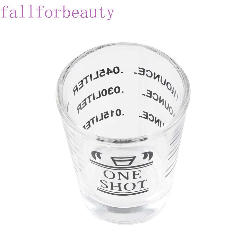 FALLFORBEAUTY Jigger 1.5oz/45ml อุปกรณ์เสริมบาร์สําหรับงานหนักทนความร้อน Shot Glass