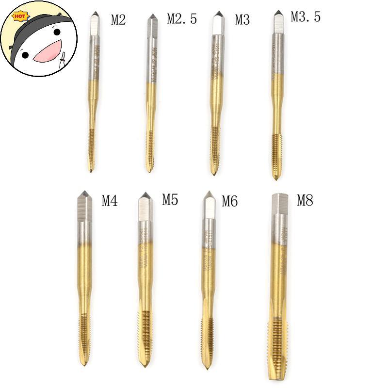 Lanf M2/M2.5/M3/M3.5/M4/M5/M6/M8 HSS เมตริกตรงขลุ่ยสกรูแตะปลั๊ก EN