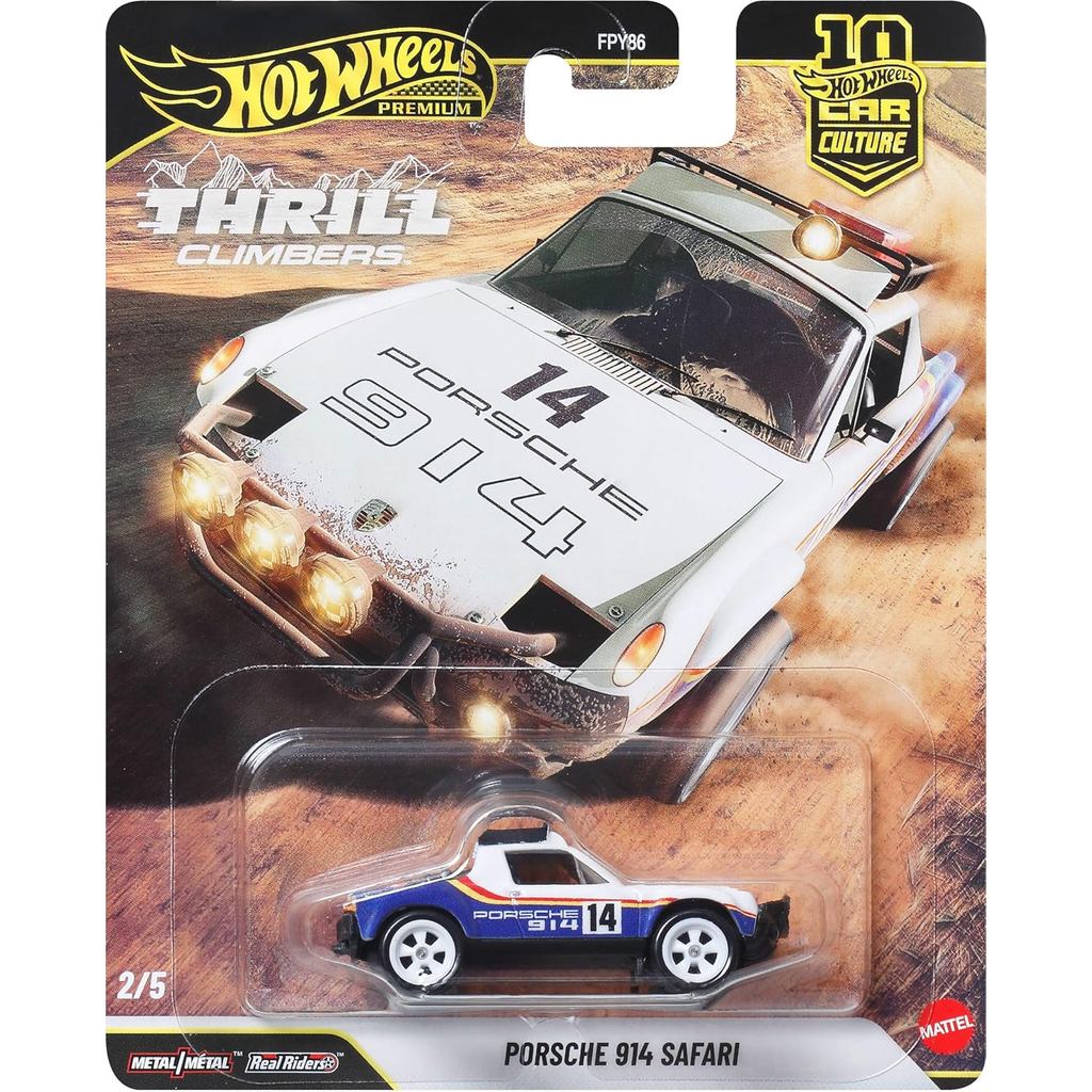 Hot Wheels Premium Car Culture Thrill Climbers Porsche 914 Safari White JKF22