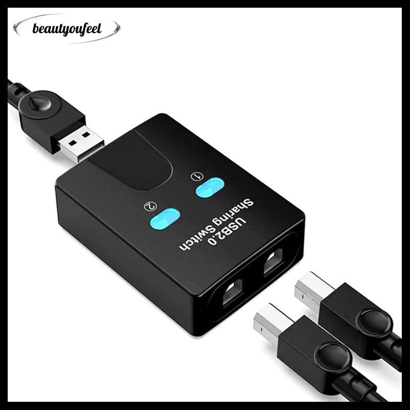 [Beautyoufeel] USB2.0 2 พอร์ต Hub USB Switch เครื่องพิมพ์ Sharener Twoputers Splitter U ในแชร์เครื่องพิมพ์ดิสก์อุปกรณ์แชร์ 2 Usb USB 1out 1 H9S3