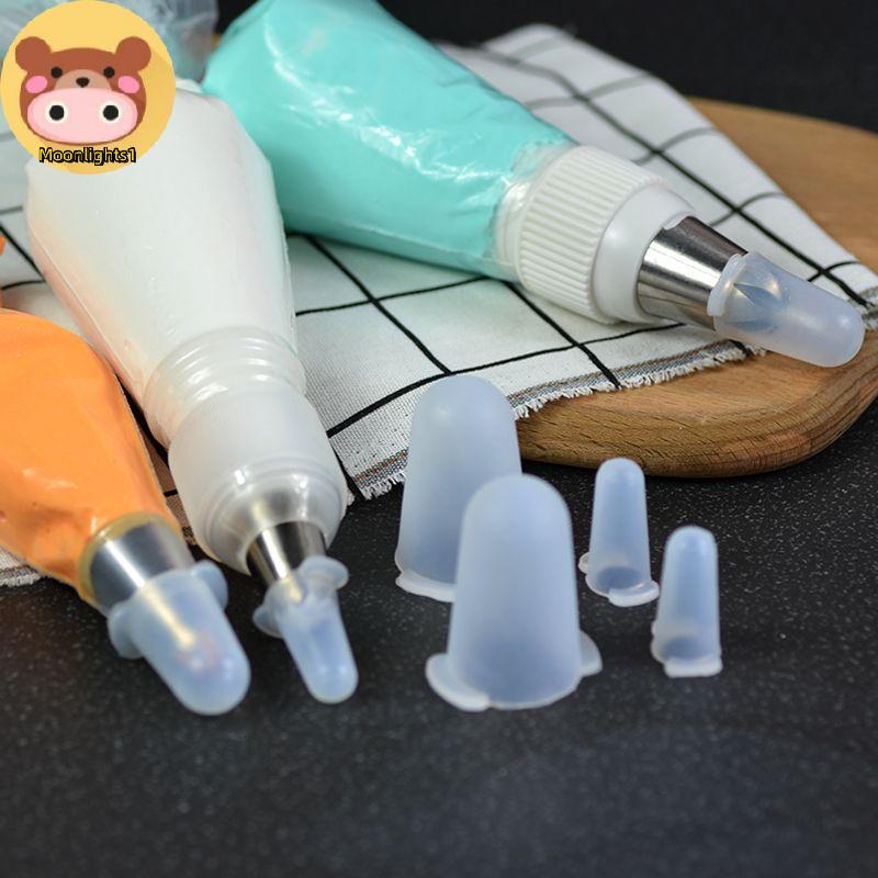 Moonlights1 ซิลิโคนท่อเคล็ดลับฝาครอบตกแต่งเคล็ดลับถุงขนม Icing Tubes ฝาครอบเครื่องมือ Pastry EN