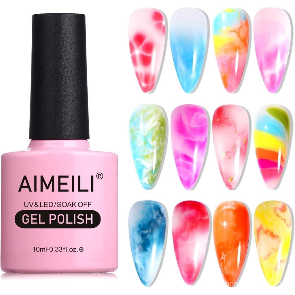 AIMEILI Clear Blooming Gel ยาทาเล็บ UV LED Blossom Gel ยาทาเล็บเจล Blooming สําหรับตกแต่งเล็บ Spread