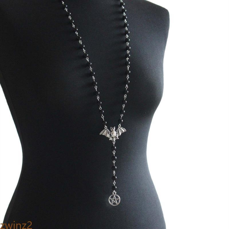 Zwinz2 Victorian สร้อยคอสําหรับแวมไพร์ค้างคาวจี้ Gothic เครื่องประดับฮาโลวีนคริสต์มาส Gi