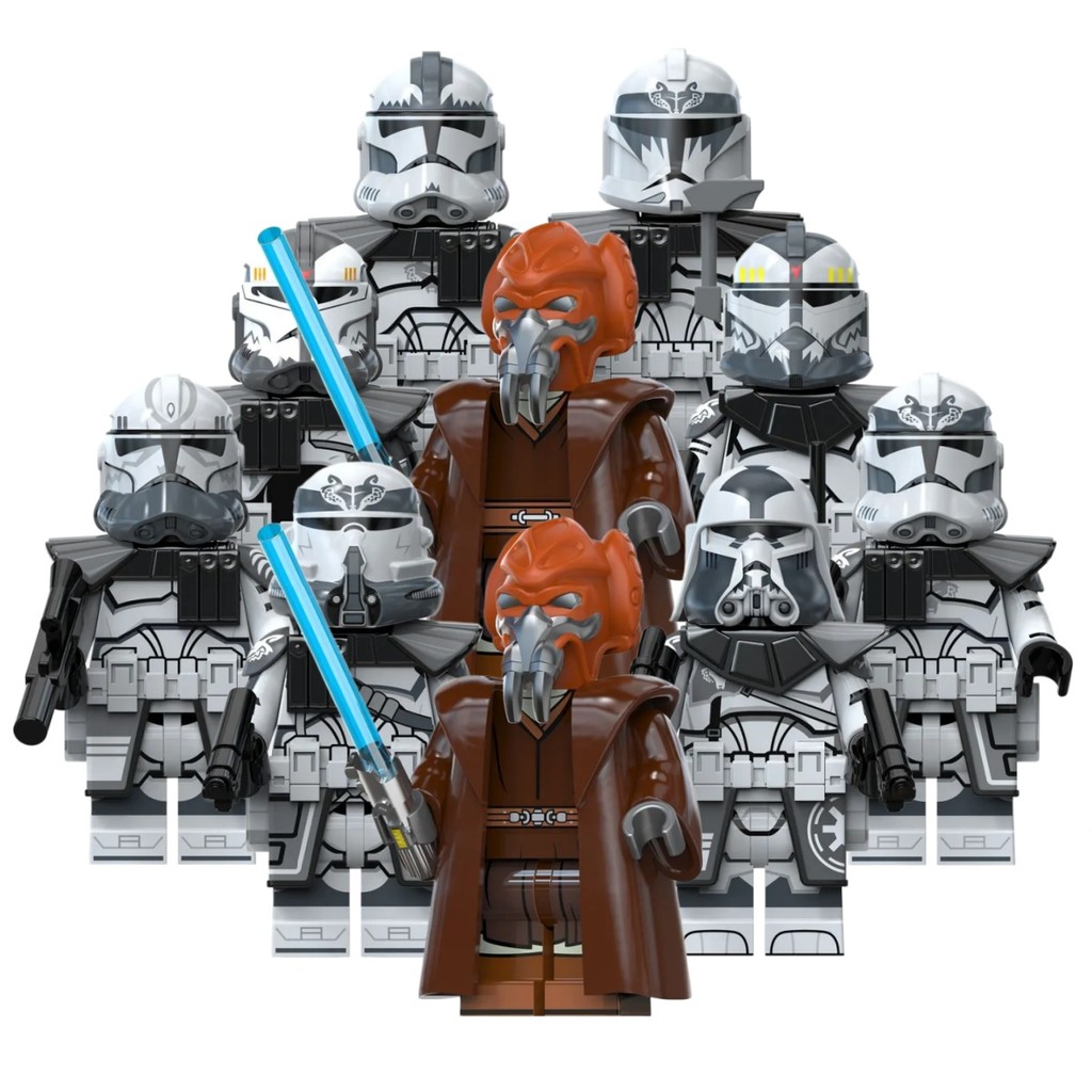 Space Wars Action Figure Wolfpack Clone Trooper Plo Koon ของเล่นคอลเลกชันบล็อกอาคารสําหรับเด็ก