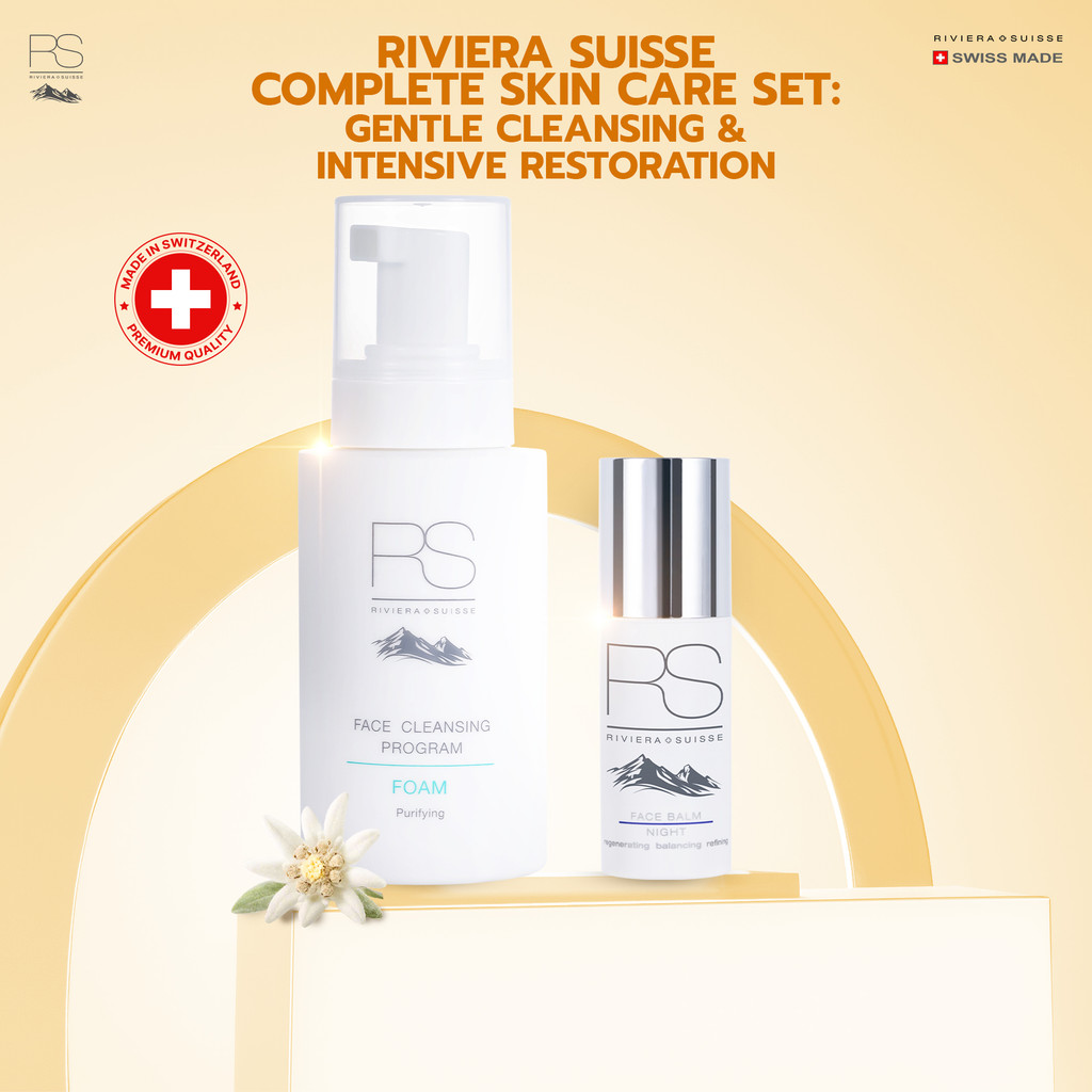 Riviera Suisse Complete Skin Care Set: Gentle Cleansing & Intensive Restoration