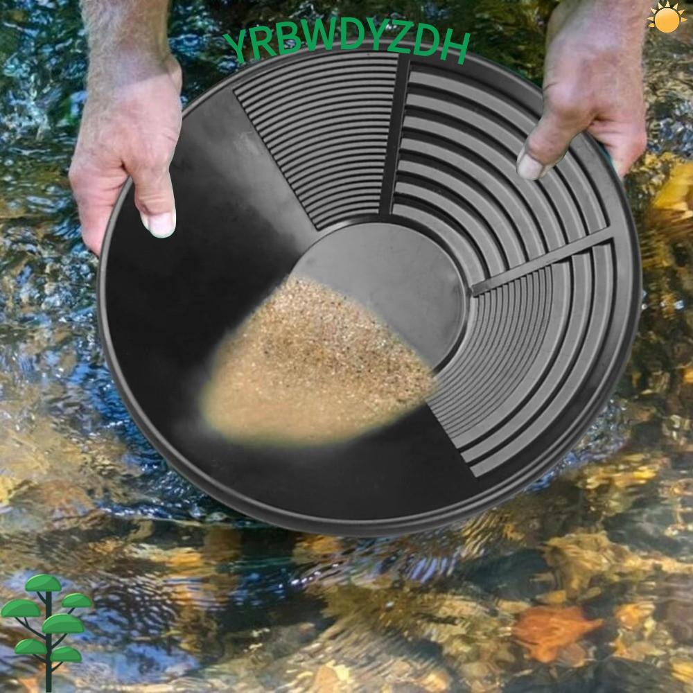 CRBWDK Gold Pan, ทนทานขนาดใหญ่ความจุ Gold Panning เครื่องมือ, พลาสติกที่มีประสิทธิภาพพร้อม Riffle De