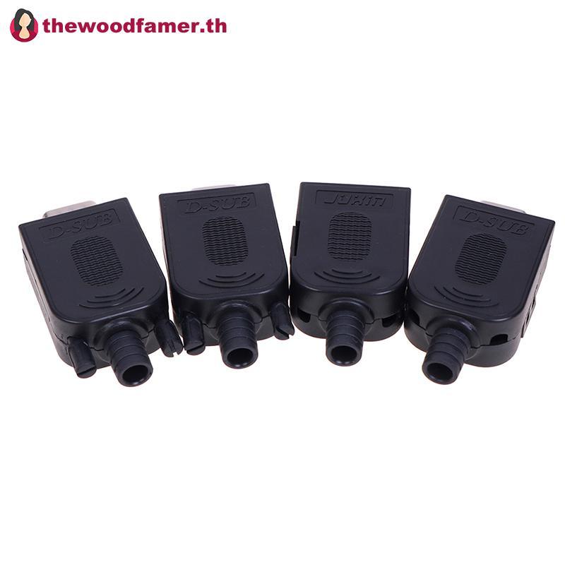 Well DB9 Connector ชายหญิง 9 Pin ปลั๊กสายไฟ RS232 RS485 Breakout Terminals TH