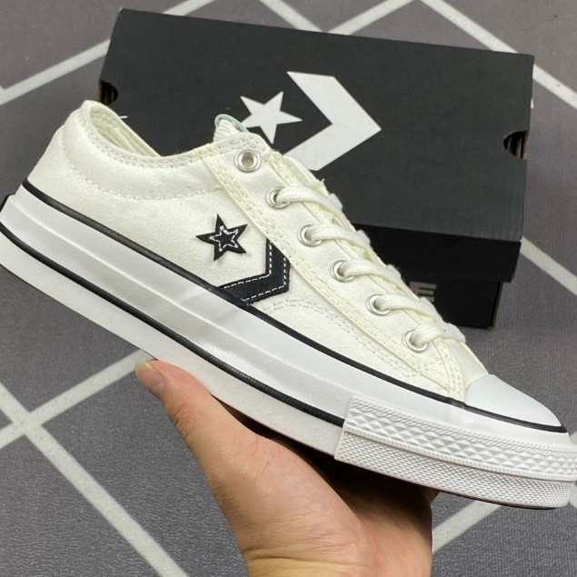 VERS Star Player 76 Star Arrow Classic Soft Unisex ผู้หญิงผู้ชาย Low-Cut ผ้าใบรองเท้าสีขาวสําหรับผู้