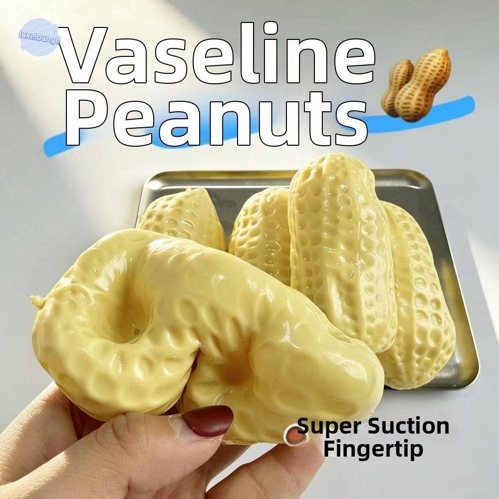 สกุชชี่ squishy ของเล่นเด็ก LUXELUNGE ลูกบอลความเครียดถั่วลิสง,สีเหลืองสร้างสรรค์ของเล่นบีบ,ของขวัญผ่อนคลายตลกความวิตกกังวลบรรเทาไม่ Rebound Fidget
