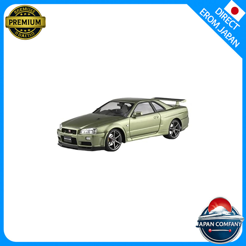 AOSHIMA 1/24 Pre-painted Model Series Nissan BNR34 Skyline GT-R V·spec II Nur'02 Millennium Jade Pla