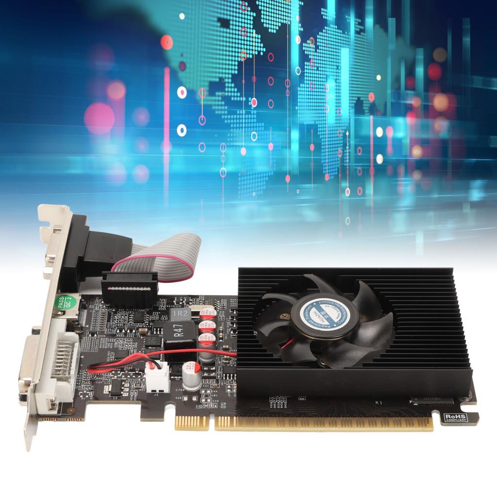 DDR3 กราฟิกการ์ดรองรับ DVI VGA GT610 64 บิต 1GB สําหรับพีซีเดสก์ท็อป