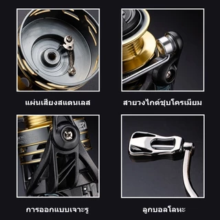 รอกตกปลาแบบหมุนความเร็วสูง แขนโยกคู่ 12+1BB อัตราทดเกียร์ 5.2:1 พร้อมระบบเบรก 15KG รุ่น สำหรับการตกปลากลางแจ้ง