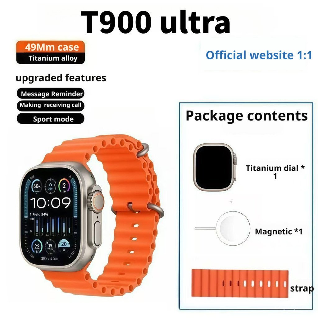 T900 Ultra / T500 Ultra สมาร์ทนาฬิกา 2.01 "TFT หน้าจอสัมผัสบลูทูธกันน้ํากีฬาฟิตเนส Tracker สําหรับ A