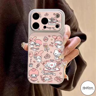 เคสเปลี่ยนสีหนัง ลายเมโลดี้และแกะ น่ารัก สไตล์ฮิต เข้ากันได้กับIPhone 13 17 air 14 11 16 12 15 Pro Max 14 16 15 Plus