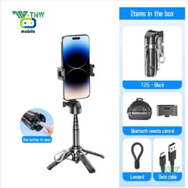 [maygood] TNW T26 Selfie Sti Mini ขยายโทรศัพท์ Grip ขาตั้งกล้องถ่ายภาพระยะไกล Vlog วิดีโอ