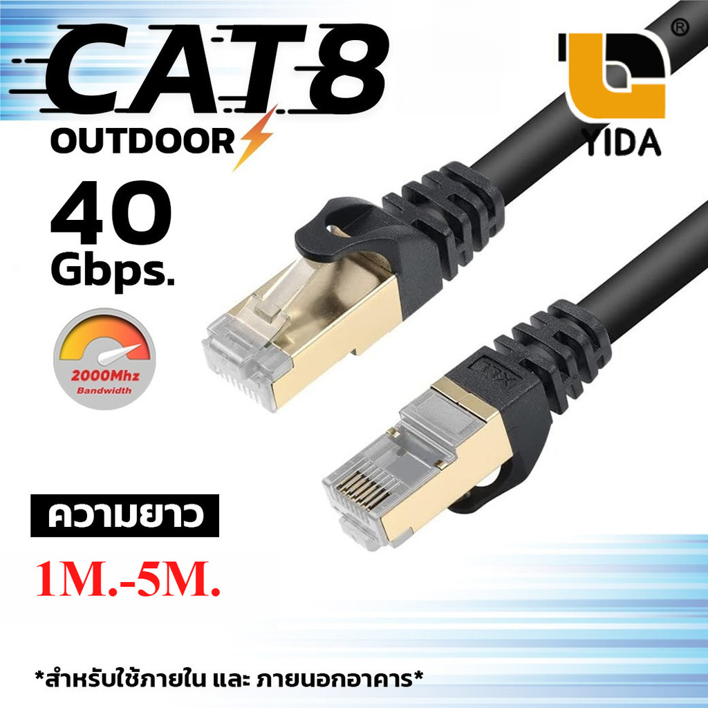 [พร้อมส่งจากไทย] สาย แลน XLL CAT8 SFTP Outdoor LAN cable ภายนอก สายแลน cat8
