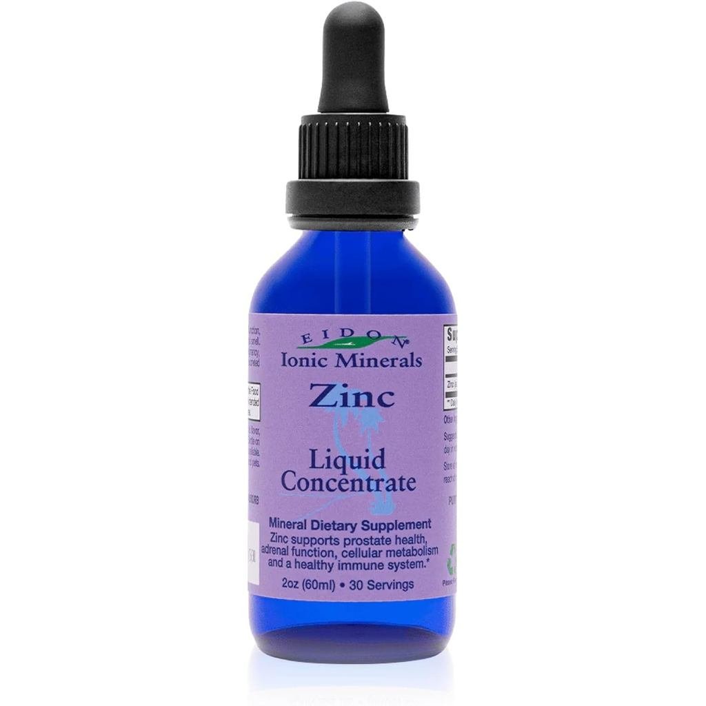 Eidon Ionic Minerals Liquid Zinc Concentrate - Ionic Zinc Sulfate อาหารเสริมหยดสําหรับผู้ชาย ผู้หญิง