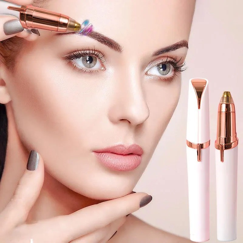 ผู้หญิงคิ้วไฟฟ้า Trimmer Eye Brow Shaper ดินสอ Face Hair Remover สําหรับผู้หญิง USB Charger Mini เครื่องโกนหนวดกําจัดขนไม่เจ็บปวด