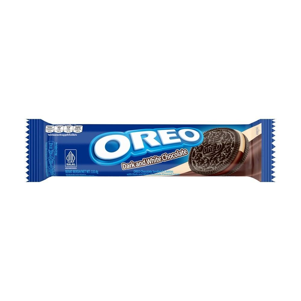 [สินค้าส่งด่วน] โอรีโอดาร์กแอนด์ไวท์ช็อกโกแลต 110.4 กรัม OREO DARK AND WHITE CHOCOLATE 110.4 GRAM