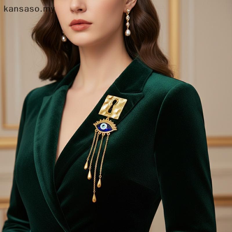 [KSA] Vintage Big-Eye Badge คอสเพลย์ Devils Eye เข็มกลัดหรูหรา Pin Party เครื่องแต่งกายอุปกรณ์เสริม 