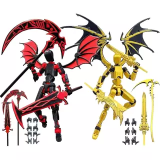 T13 แอ็คชั่นฟิกเกอร์ (ประกอบเสร็จ) Titan 13 Robot Action Figure,3D พิมพ์ Dummy 13 Ac