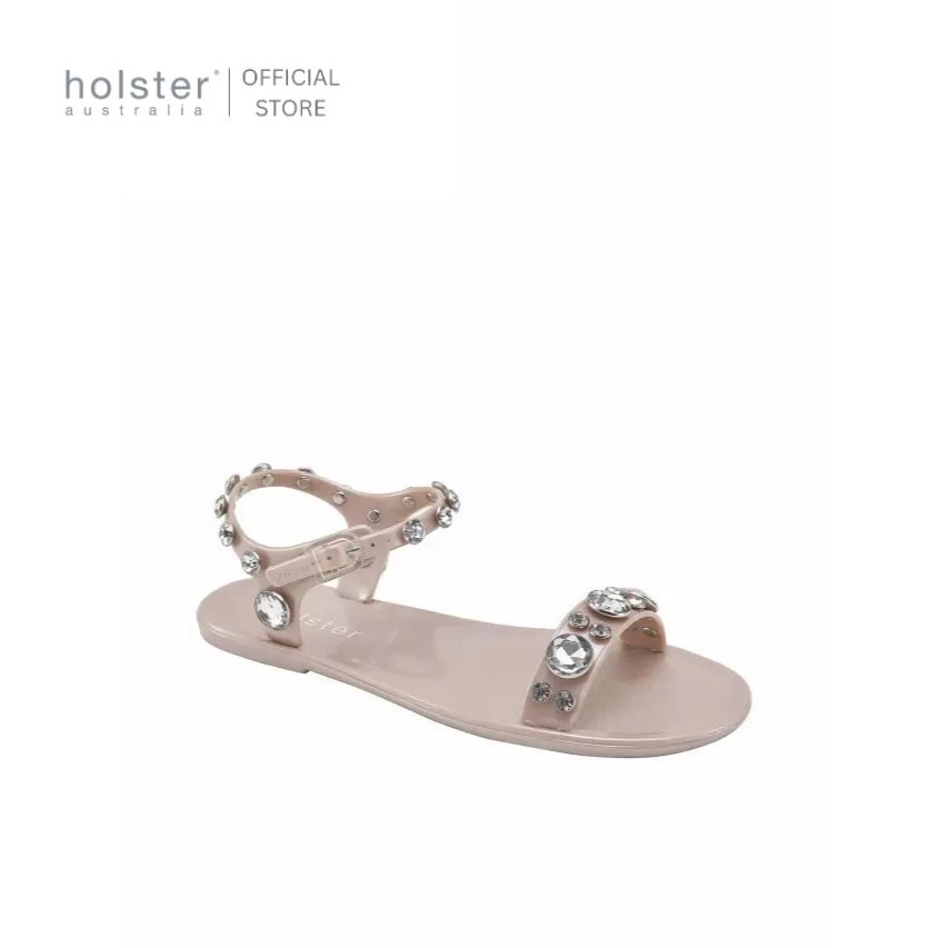 holster australia รองเท้าแตะรัดส้นผู้หญิง glimmer solid สี champagne