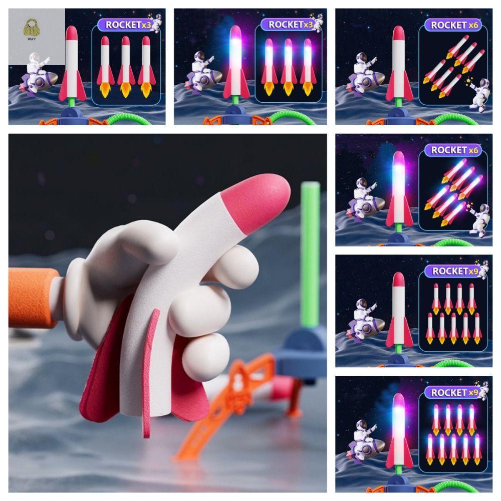 WAY Stomp Rocket Toy, Foam Plastic Rocket Launcher, Fun Foot Pump Pressed Luminous Outdoor